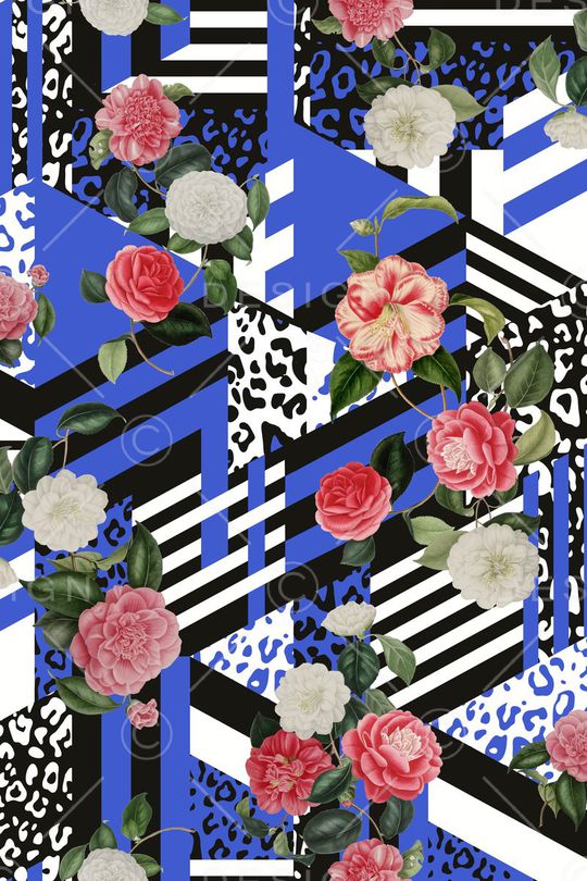 花卉印花华亿平台图片