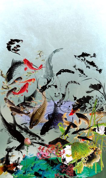 688174-0803中国风水墨鱼-1