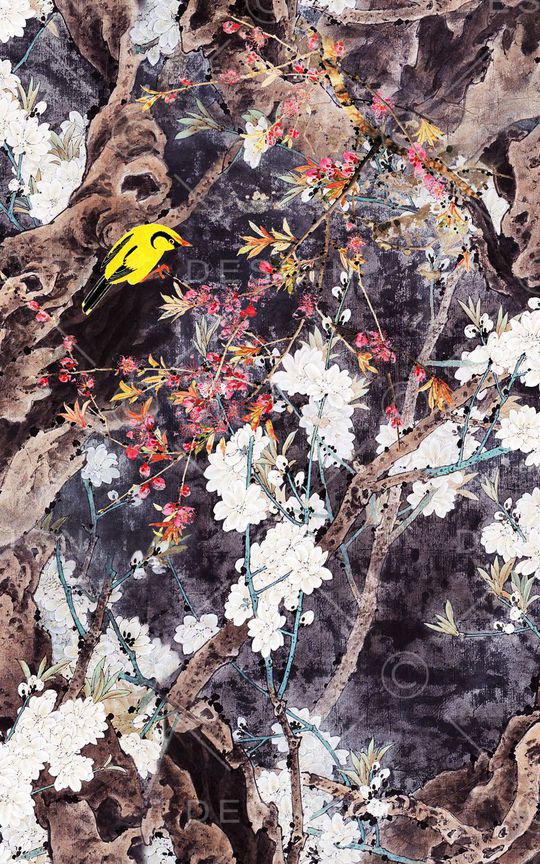 梅花印花华亿平台图片