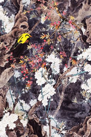 梅花印花华亿平台图片