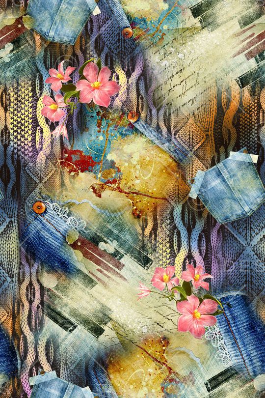 抽象印花华亿平台图片