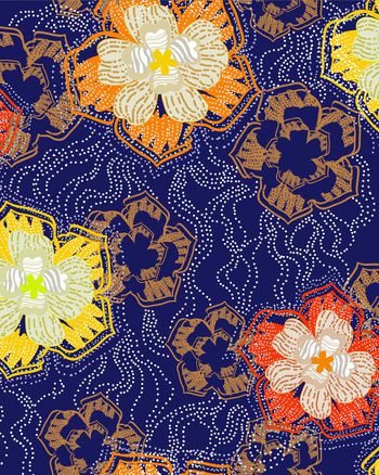 花卉印花华亿平台图片