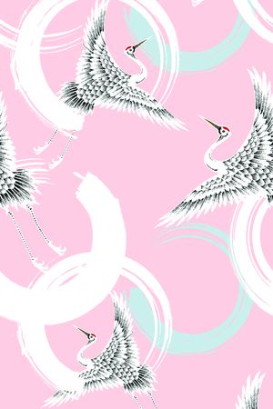 仙鹤印花华亿平台图片