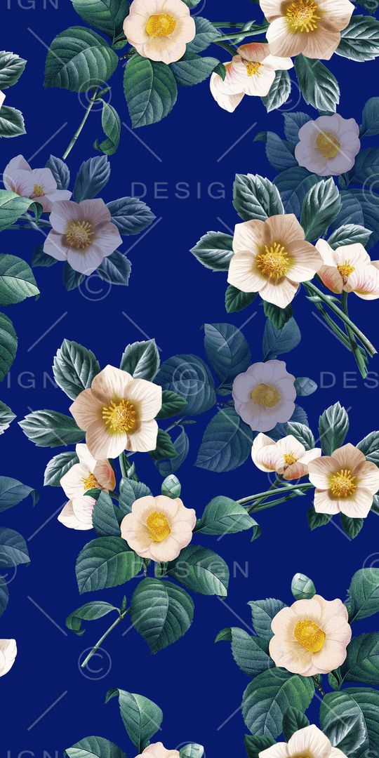 手绘花卉印花华亿平台图片