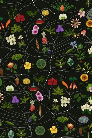 树叶印花华亿平台图片