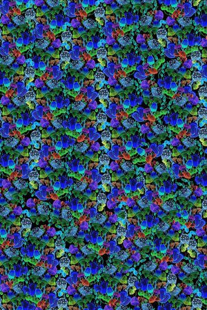 可爱密集小蘑菇印花华亿平台图片