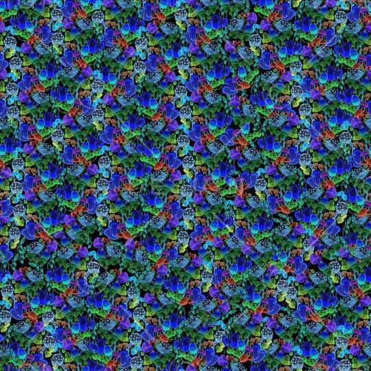 可爱密集小蘑菇印花华亿平台图片