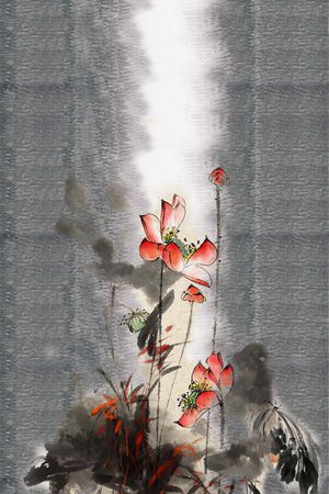 荷花印花华亿平台图片