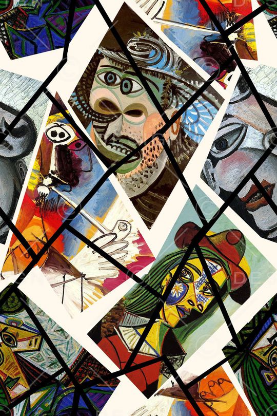 抽象印花华亿平台图片