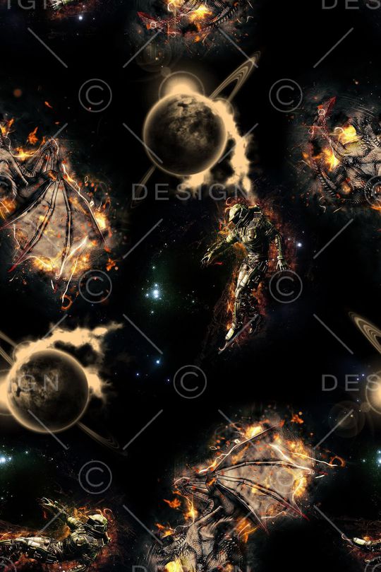 星空宇宙太空印花华亿平台图片