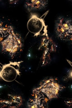 星空宇宙太空印花华亿平台图片