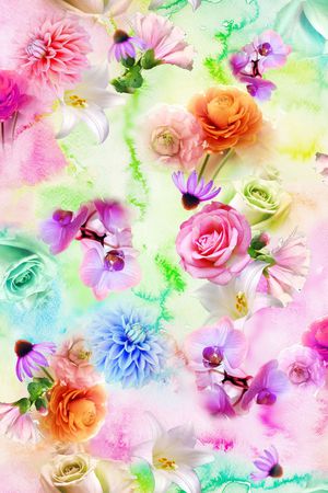 3D花卉印花华亿平台图片