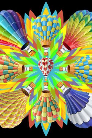 热气球印花华亿平台图片