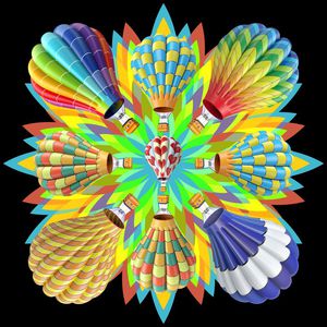 热气球印花华亿平台图片