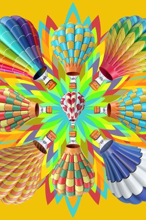 热气球印花华亿平台图片