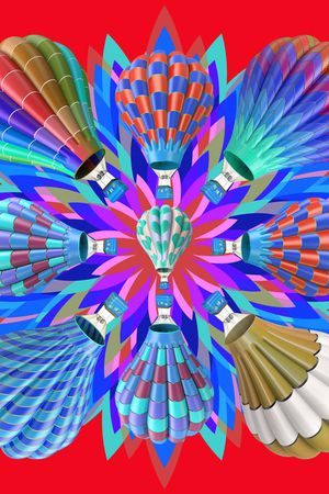 热气球印花华亿平台图片