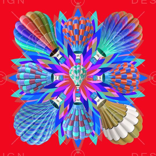 热气球印花华亿平台图片