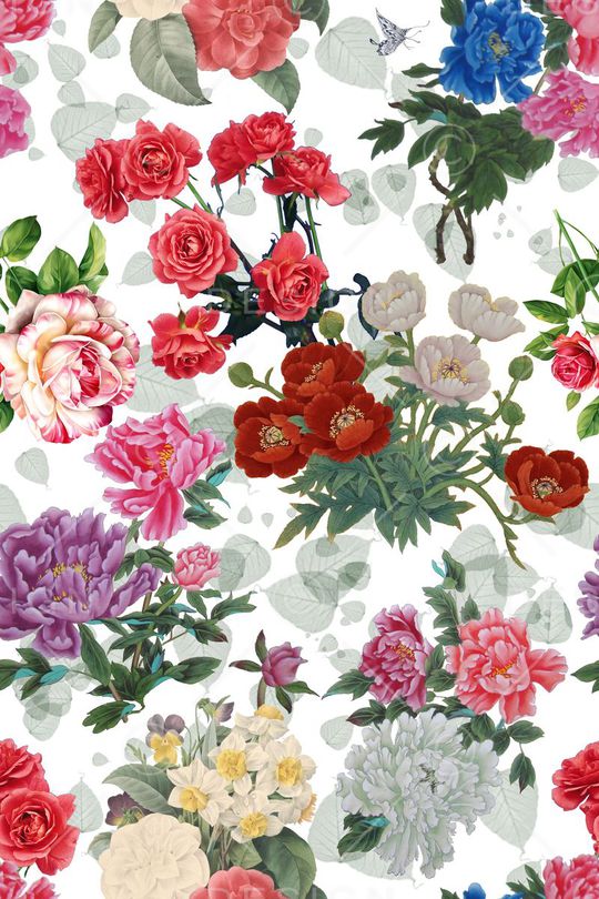 牡丹印花华亿平台图片