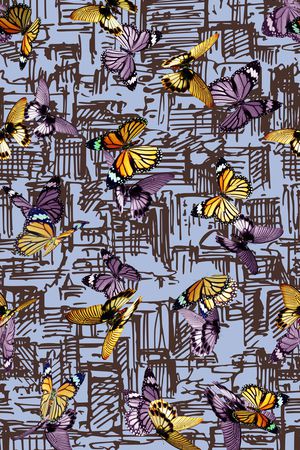 蝴蝶印花华亿平台图片