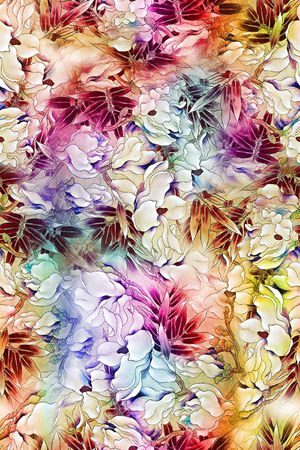 花卉印花华亿平台图片