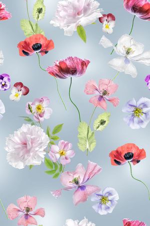 花卉印花华亿平台图片