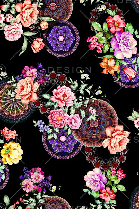 玫瑰花印花华亿平台图片