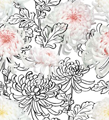 689075-线描菊花 (2)