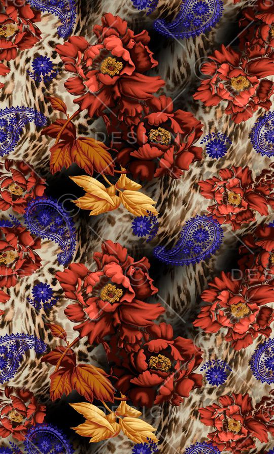 花卉印花华亿平台图片