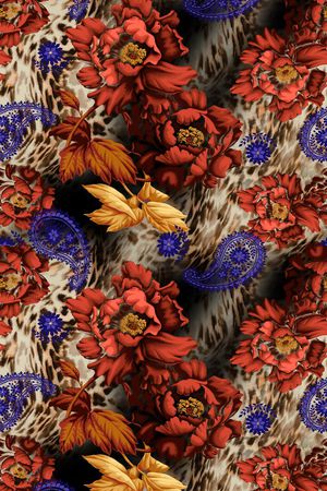 花卉印花华亿平台图片