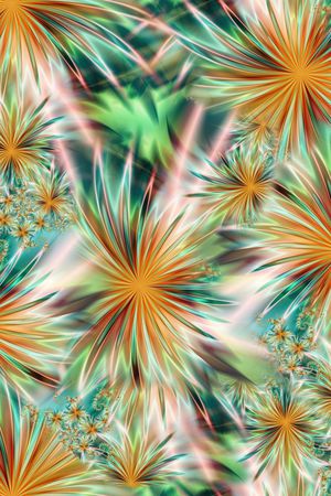 抽象分形印花华亿平台图片