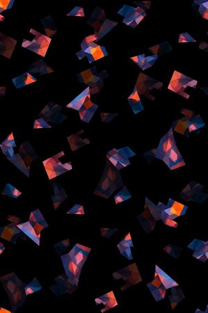 几何拼块印花华亿平台图片