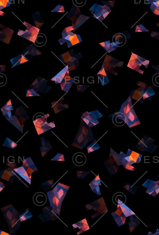 几何拼块印花华亿平台图片