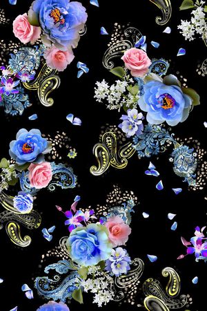 花卉印花华亿平台图片