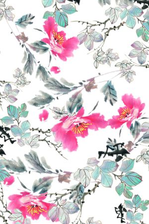 中国风印花华亿平台图片