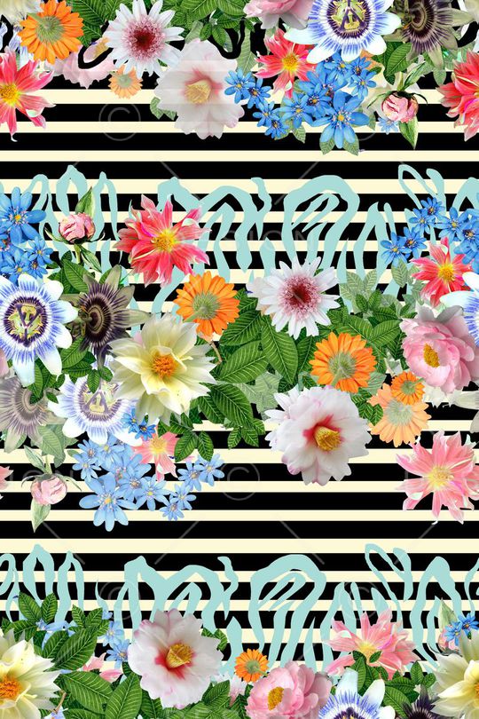 黑白条纹印花华亿平台图片