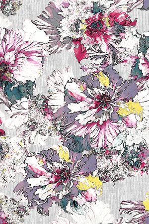 抽象花卉印花华亿平台图片