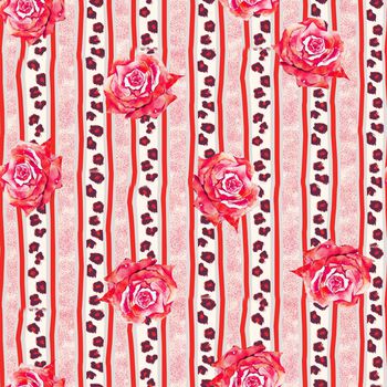 689323-花卉豹纹条纹粉