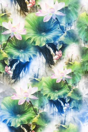 花卉印花华亿平台图片