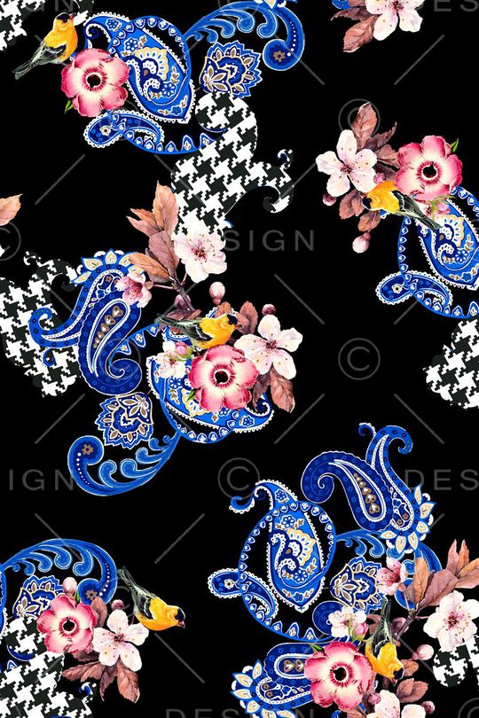 佩斯利印花华亿平台图片