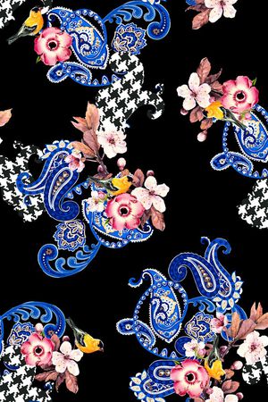 佩斯利印花华亿平台图片