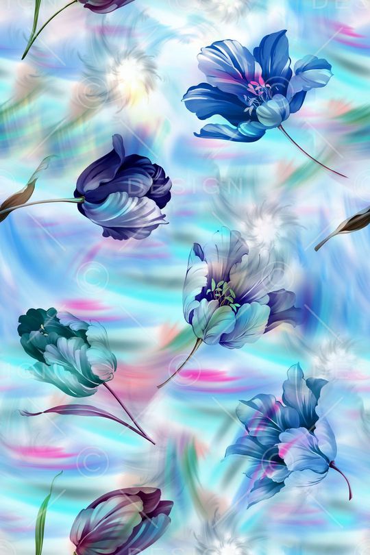 花卉印花华亿平台图片