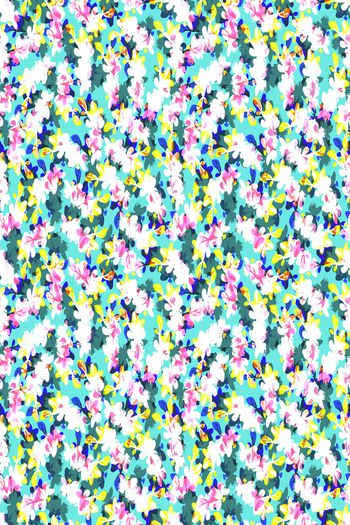 手绘花卉印花华亿平台图片