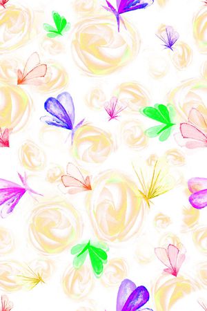 蝴蝶印花华亿平台图片