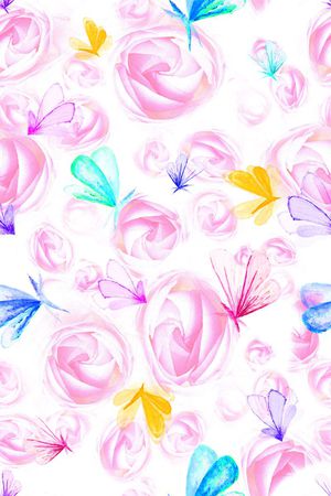 蝴蝶印花华亿平台图片