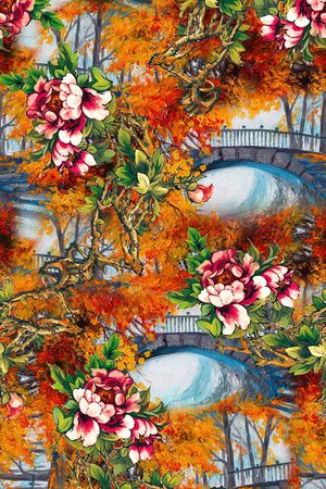 乱花印花华亿平台图片