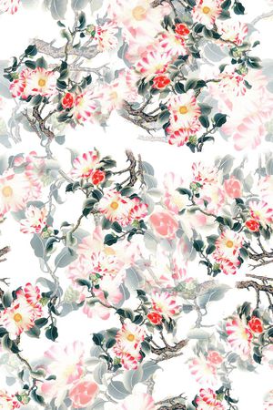 花鸟印花华亿平台图片