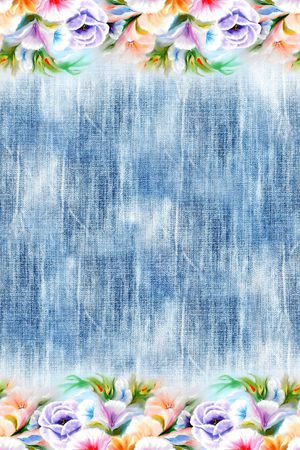 牛仔布印花华亿平台图片