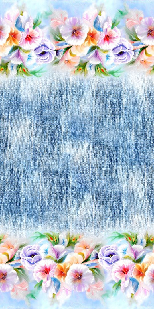 牛仔布印花华亿平台图片