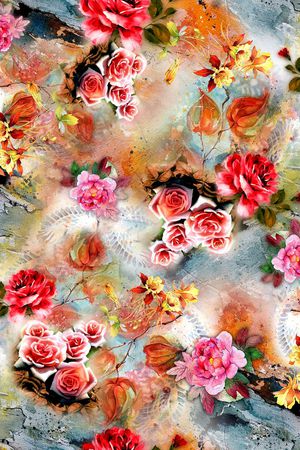 中国风印花华亿平台图片