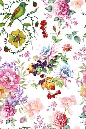 花鸟印花华亿平台图片